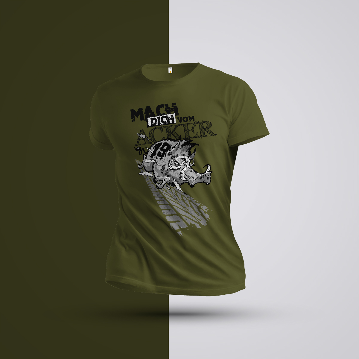 Ackerrace Shirt oliv Wildschwein